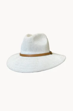 Women Cherry Red Adjustable Knit Leather Band Fedora