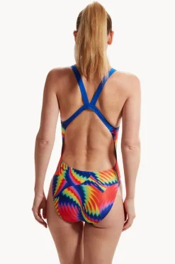 Women Speedo Allover Digital Leaderback One Piece