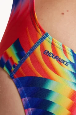 Women Speedo Allover Digital Leaderback One Piece