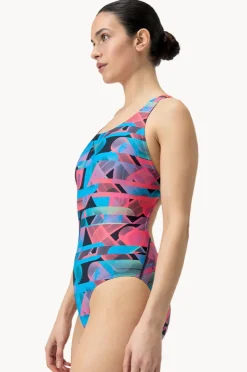 Women Speedo Allover Digital Powerback One Piece