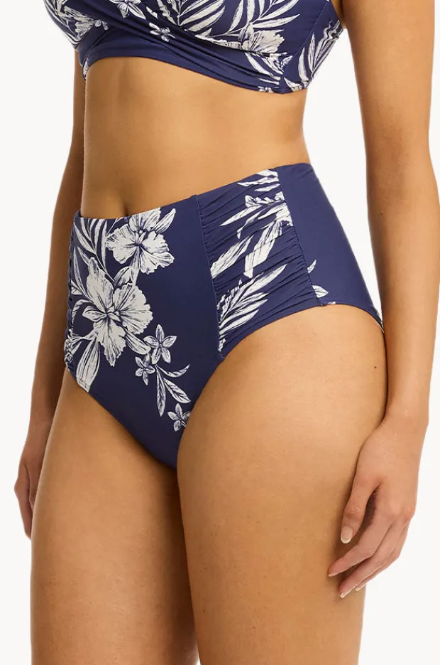 Women Sea Level Aloha Gathered High Waist Pant