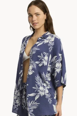 Women Sea Level Aloha Shirt