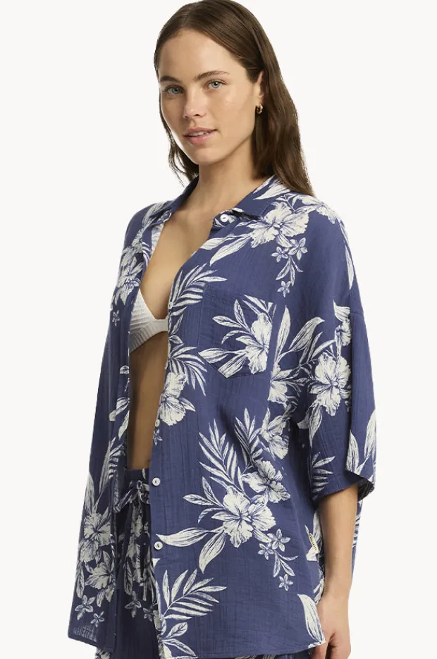 Women Sea Level Aloha Shirt