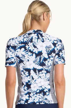Women Jantzen Anchor Short Sleeve Suntop