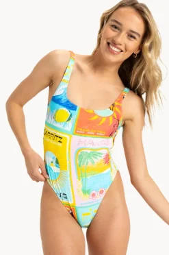 Women Roxy Atlas High Leg One Piece