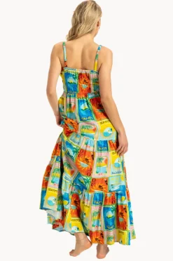Women Roxy Atlas Sunshine Coastline Maxi Dress