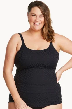 Women Genevieve Aztec Jacquard Scoop Neck Tankini Separate
