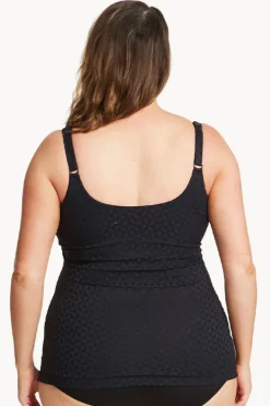 Women Genevieve Aztec Jacquard Scoop Neck Tankini Separate