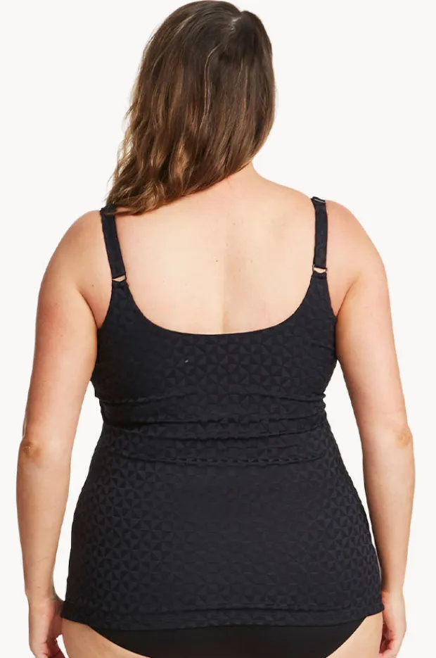 Women Genevieve Aztec Jacquard Scoop Neck Tankini Separate