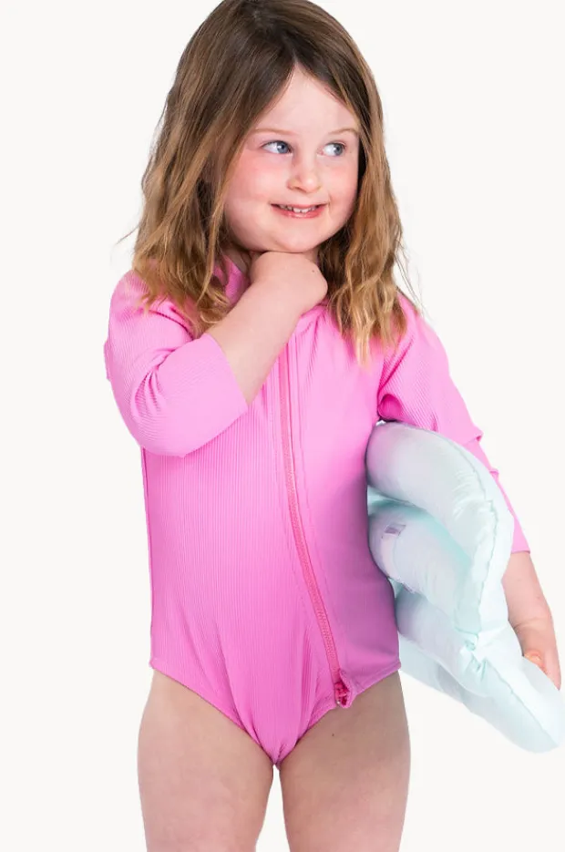 Tini Togs Baby Girls Long Sleeve Zip Sunsuit