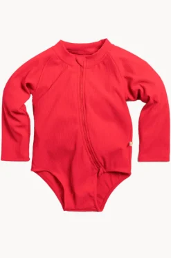 Tini Togs Baby Girls Long Sleeve Zip Sunsuit
