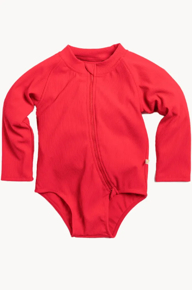 Tini Togs Baby Girls Long Sleeve Zip Sunsuit