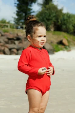 Tini Togs Baby Girls Long Sleeve Zip Sunsuit