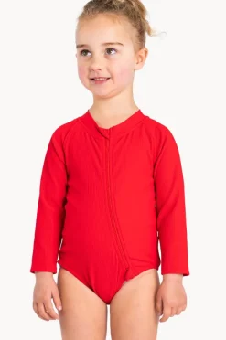 Tini Togs Baby Girls Long Sleeve Zip Sunsuit