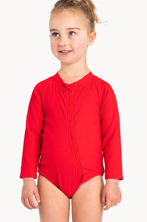 Tini Togs Baby Girls Long Sleeve Zip Sunsuit