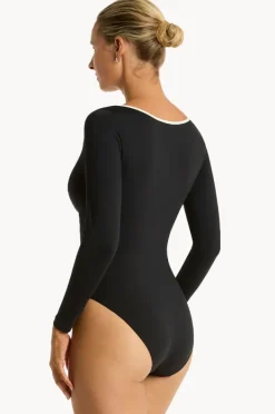 Women Sea Level Babylon Long Sleeve Sunsuit