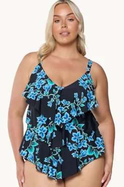 Women Capriosca Bahamas Blue Tiered Frill Tankini Separate