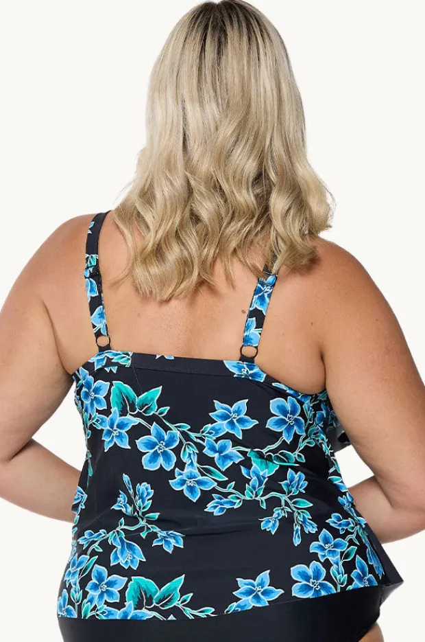 Women Capriosca Bahamas Blue Tiered Frill Tankini Separate