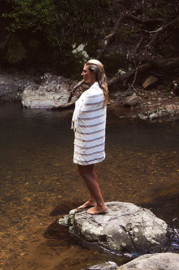 Women Slowtide Baja Stripe Turkish Towel