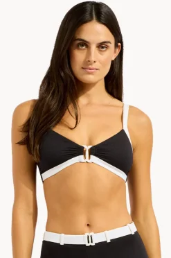 Women Seafolly Bandwave Multi Fit Trim Front Bralette