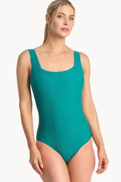 Women Poolproof Barbados Square Neck One Piece