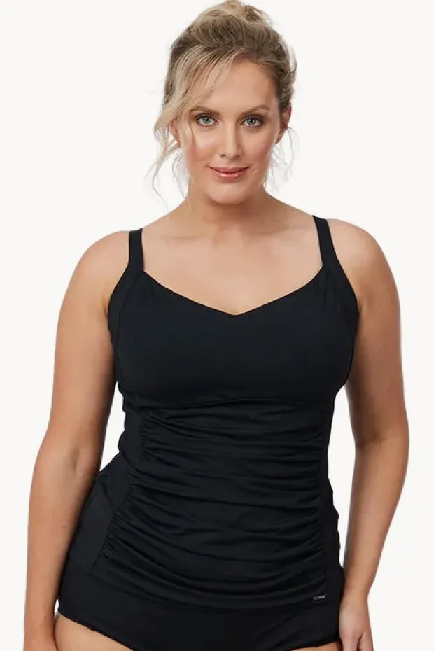 Women Sunseeker Basix DD/E Cup Ruched Tankini Separate