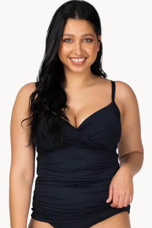 Women Sunseeker Basix Twist Front Tankini Separate