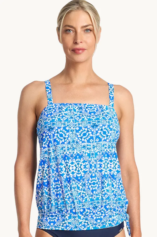 Women Jantzen Bazaar Bandeau Blouson Tankini Separate