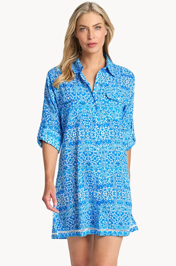 Women Jantzen Bazaar Ladder Button Shirt