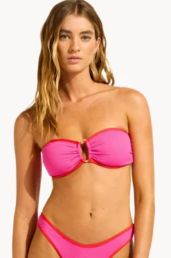 Women Seafolly Beach Bound Ring Front Bandeau