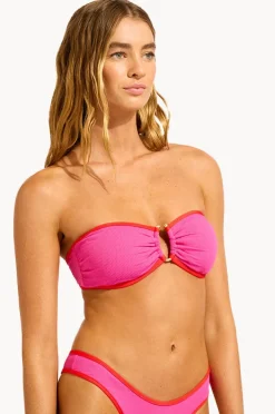 Women Seafolly Beach Bound Ring Front Bandeau