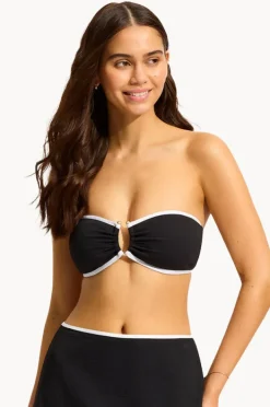 Women Seafolly Beach Bound Ring Front Bandeau