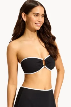 Women Seafolly Beach Bound Ring Front Bandeau