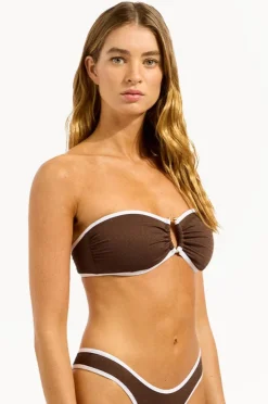 Women Seafolly Beach Bound Ring Front Bandeau