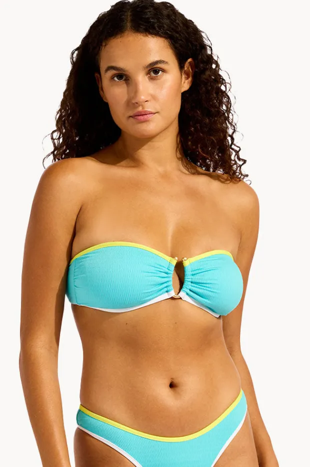Women Seafolly Beach Bound Ring Front Bandeau
