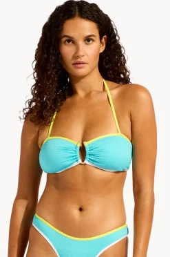 Women Seafolly Beach Bound Ring Front Bandeau