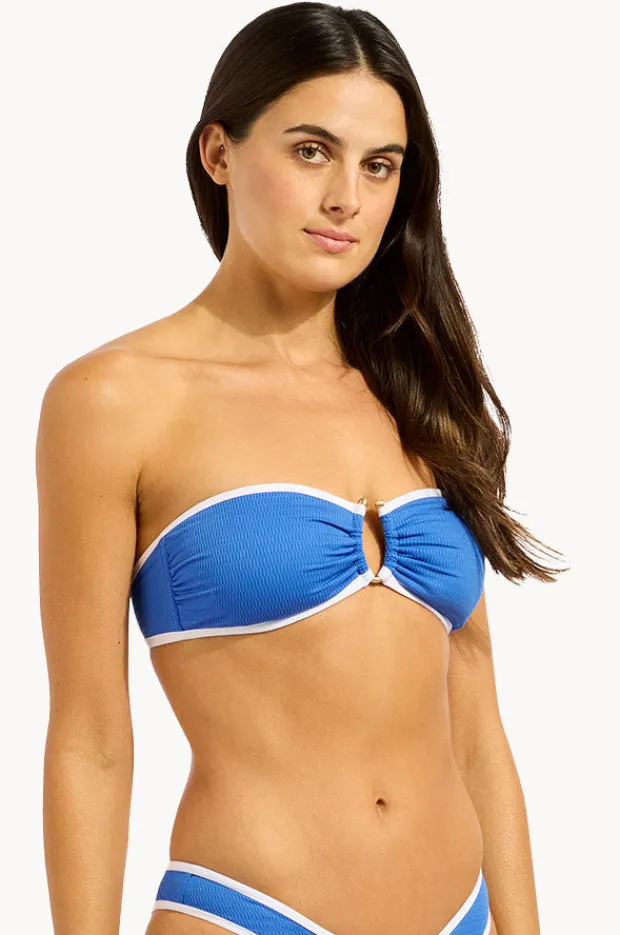 Women Seafolly Beach Bound Ring Front Bandeau