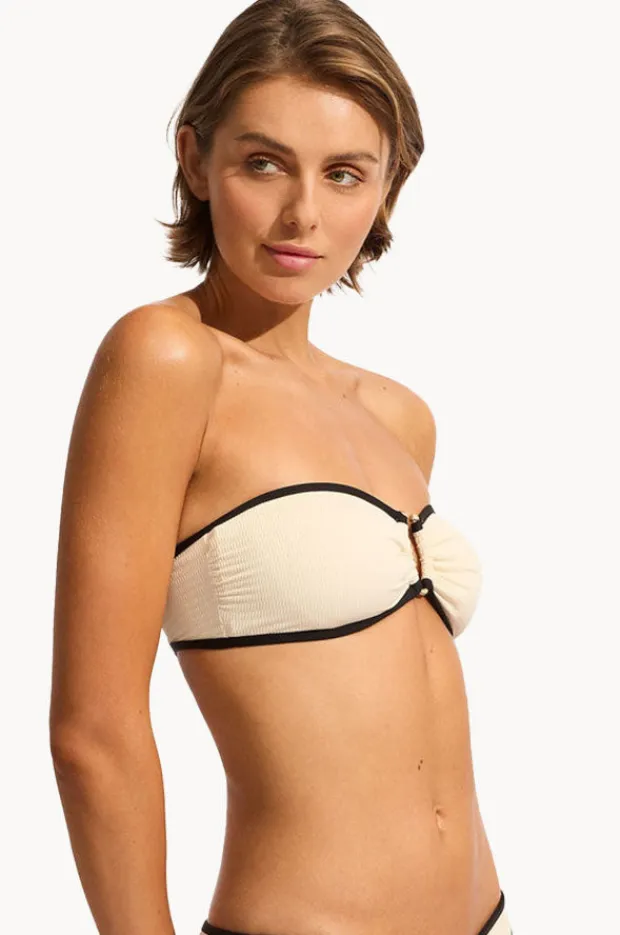 Women Seafolly Beach Bound Ring Front Bandeau
