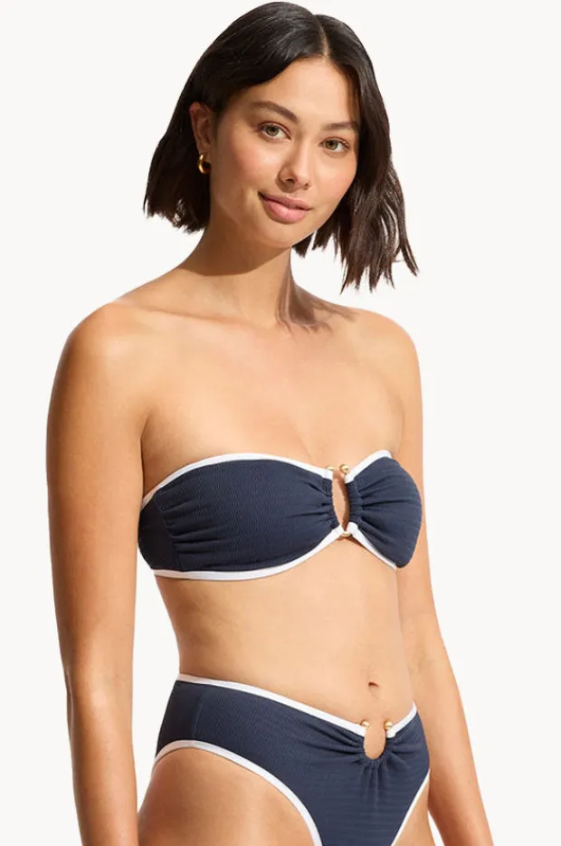 Women Seafolly Beach Bound Ring Front Bandeau