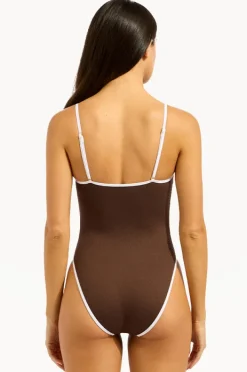 Women Seafolly Beach Bound Square Neck One Piece