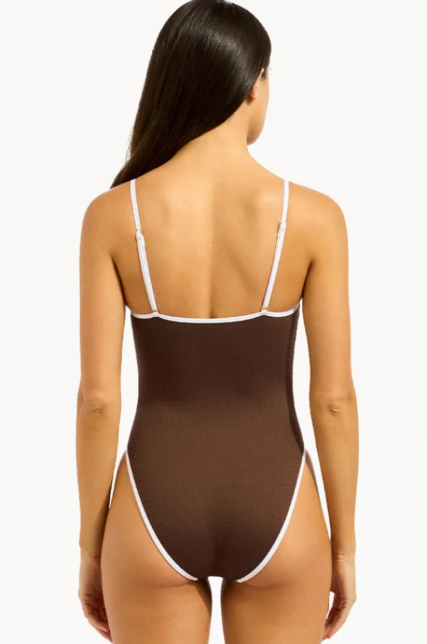 Women Seafolly Beach Bound Square Neck One Piece