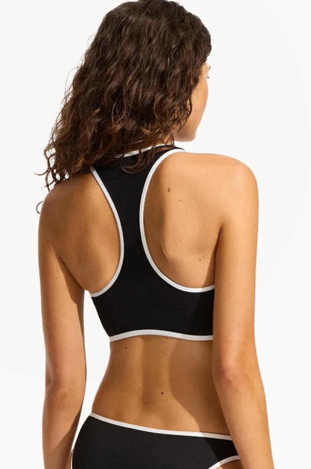Women Seafolly Beach Bound Zip Action Back Tank