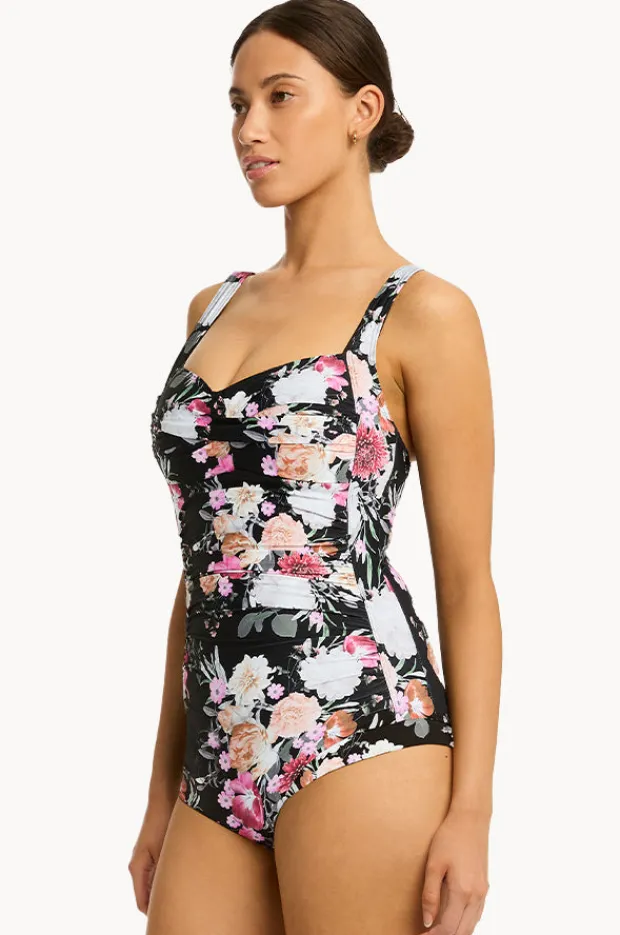 Women Sea Level Belle Twist Front Boyleg One Piece