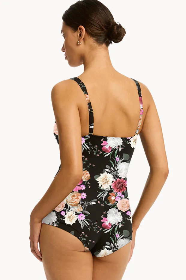 Women Sea Level Belle Twist Front Boyleg One Piece