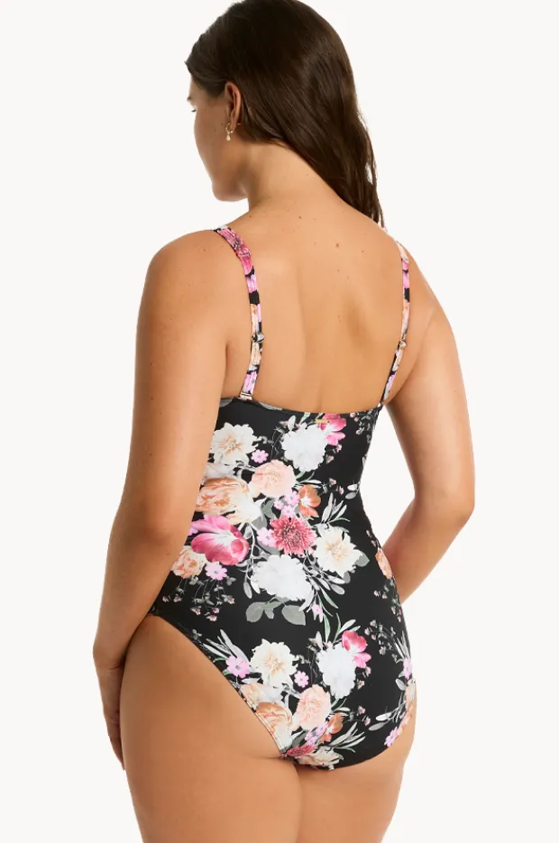 Women Sea Level Belle Twist Front One Piece
