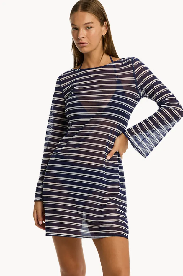 Women Sea Level Biarritz Mesh Short Dress