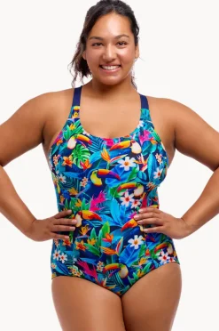 Women Funkita Birdie Wordie Brace Me Back One Piece