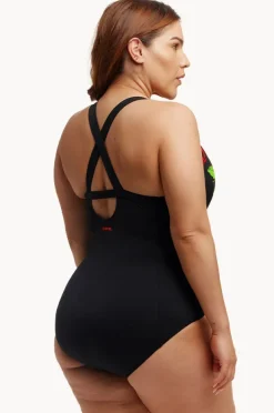 Women Funkita Black Rose Brace Me Back One Piece