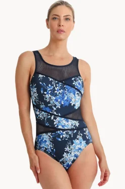 Women Poolproof Blissful Taped High Neck One Piece