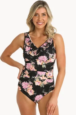Women Jantzen Bloom DD/E Cup Mesh Frill One Piece